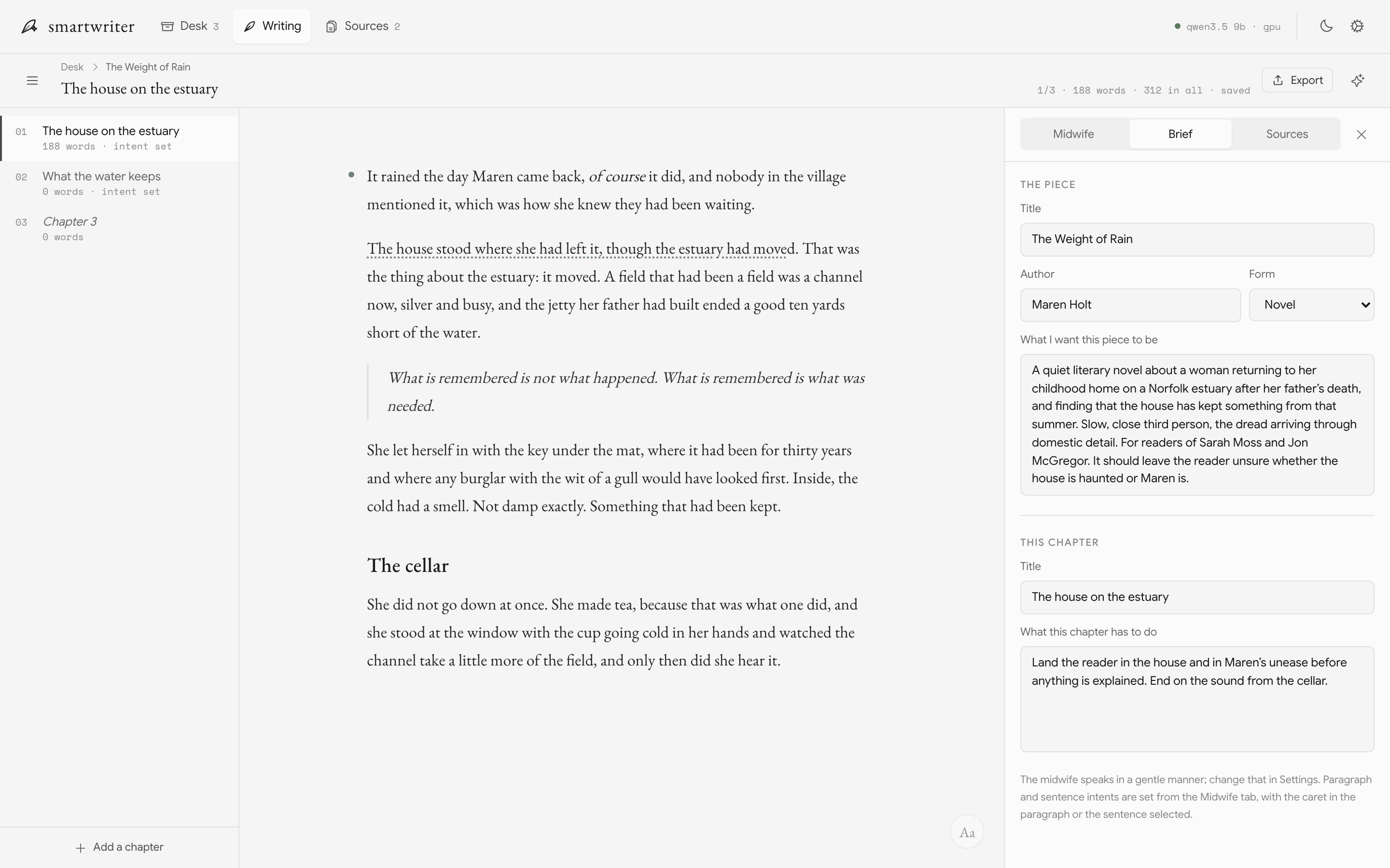 The brief — the premise, the reader, the register, what it should leave behind.